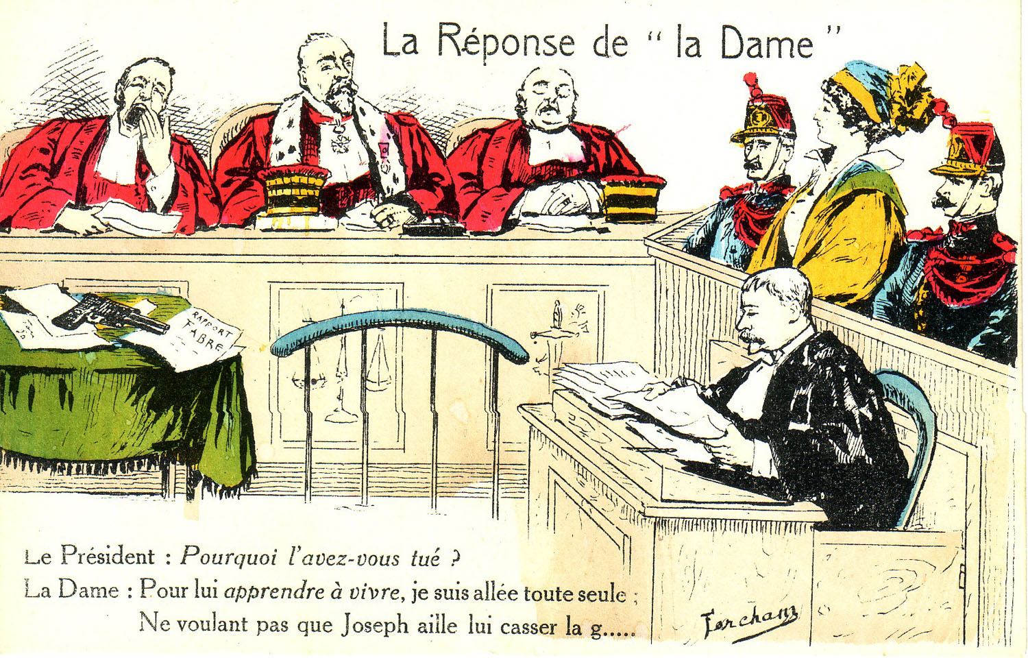 "La Reponse de la 'Dame.'" "The Response of the 'Lady.'"